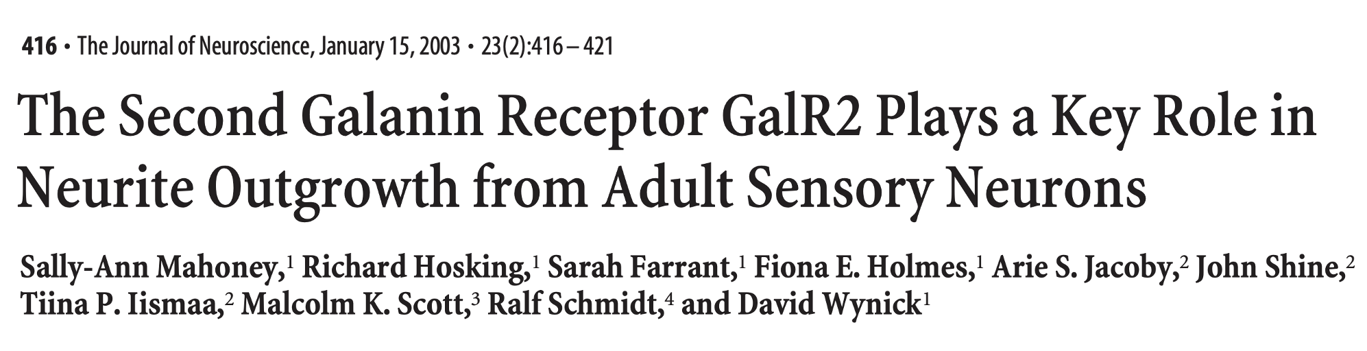 GalR2 mediates neuroprotection