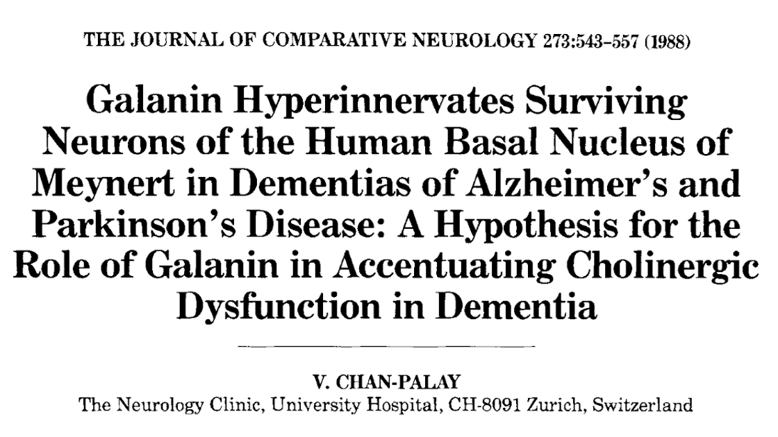 Galanin expression in AD vs healthy brains